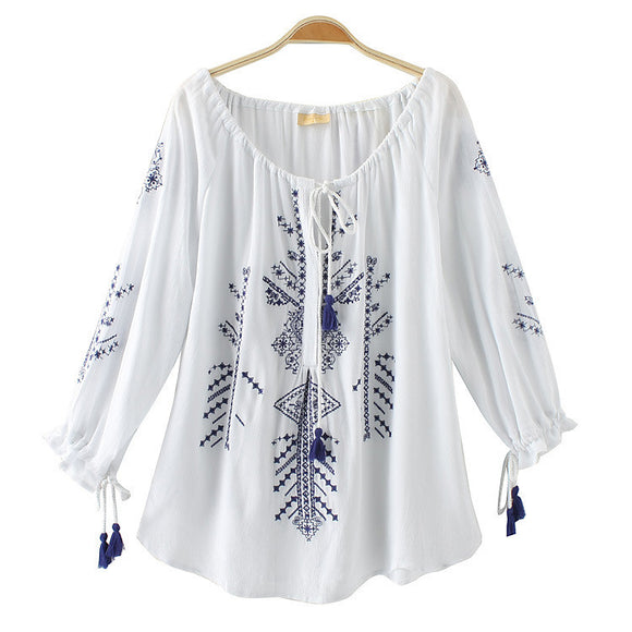 Boho Tassel String Embroideried