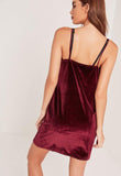 Red Velvet Cami Dress